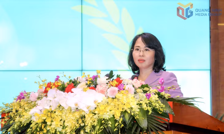 Đồng chí Trịnh Thị Minh Thanh, Phó Bí thư Thường trực Tỉnh ủy, Chủ tịch HĐND tỉnh, phát biểu tại hội nghị.