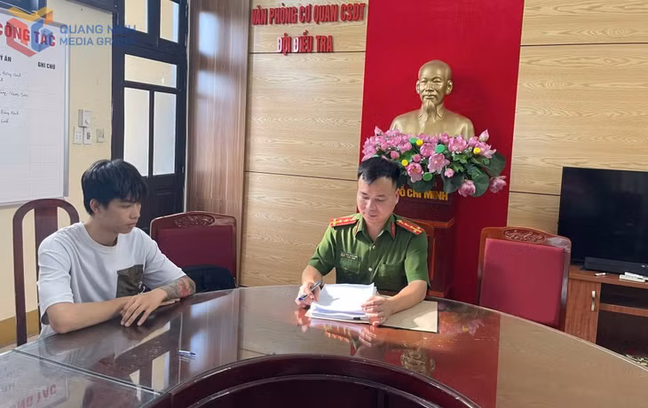 Cơ quan Cảnh sát điều tra lấy lời khai của đối tượng Vũ Thanh Tùng.
