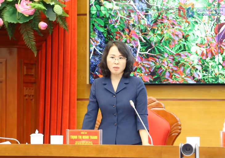 Đồng chí Trịnh Thị Minh Thanh, Phó Bí thư Thường trực Tỉnh ủy, Chủ tịch HĐND tỉnh, phát biểu tại hội nghị.