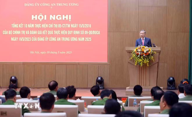 Tổng Bí thư Tô Lâm phát biểu chỉ đạo. (Ảnh: Phạm Kiên/TTXVN)