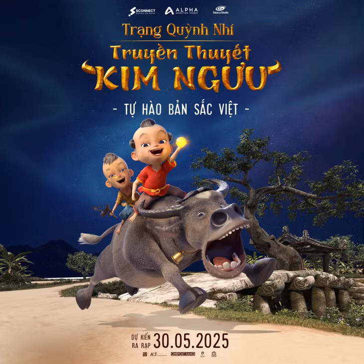 Poster phim "Trạng Quỳnh nhí: Truyền thuyết Kim Ngưu" - phim hoạt hình 3D chiếu rạp đầu tiên của Việt Nam.