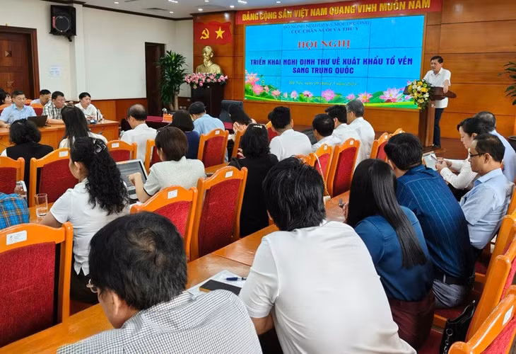Hội nghị triển khai Nghị định thư về xuất khẩu tổ yến sang Trung Quốc - Ảnh: VGP/Đỗ Hương
