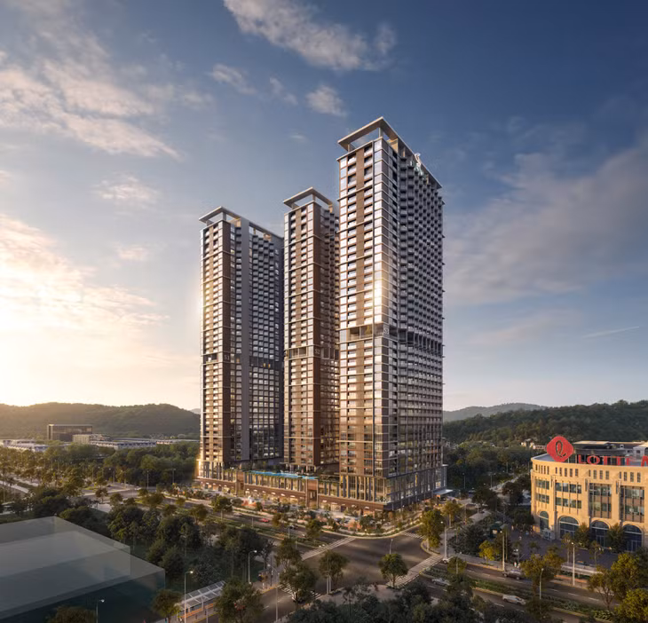 Vị trị trung tâm Khu đô thị vịnh biển Halong Marina, kế bên Lotte Mart tạo nên lợi thế cho dự án SkyM. Ảnh: BIM Land