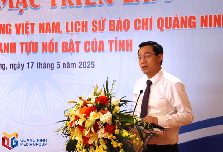 Đồng chí Nguyễn Thế Lãm, Giám đốc-Tổng Biên tập Trung tâm truyền thông tỉnh phát biểu. 