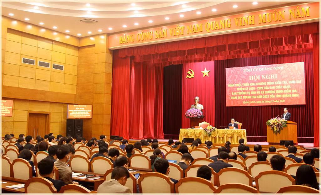 Tỉnh ủy tổ chức Hội nghị quán triệt, triển khai chương trình kiểm tra, giám sát nhiệm kỳ 2020-2025 của BCH Đảng bộ, BTV Thường vụ Tỉnh ủy; chương trình kiểm tra, giám sát, thanh tra năm 2021 của tỉnh. Ảnh: Thu Chung