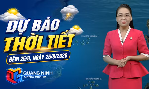 Dự báo thời tiết đêm 25, ngày 26/8/2026 