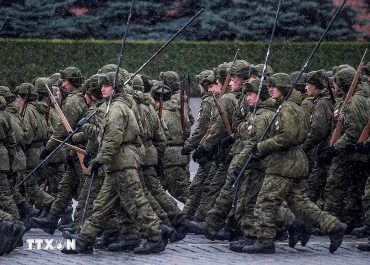 Binh sỹ Nga tại Moskva. (Ảnh minh họa. AFP/TTXVN)