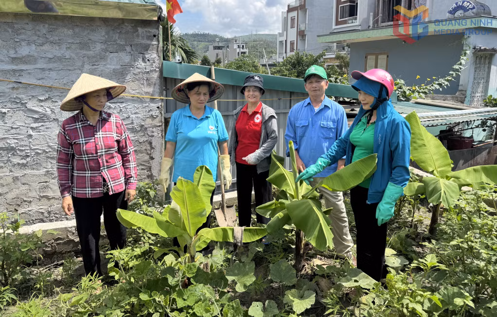 Ban Công tác Mặt trận khu phố 5 (phường Hà Lầm) vận động, thuyết phục người dân hóa giải mâu thuẫn ngay từ cơ sở.