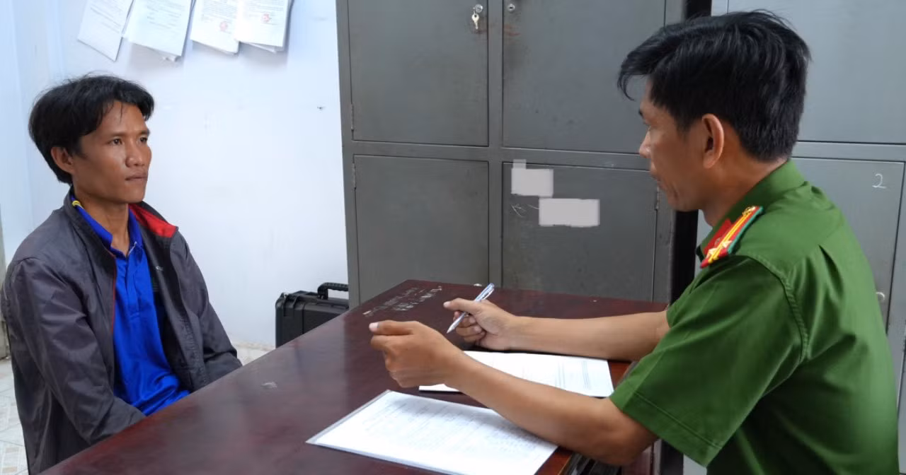 Đối tượng Nguyễn Thành Trung bị tạm giữ hình sự để điều tra về hành vi cướp giật tài sản. Ảnh: Công an tỉnh Đồng Tháp