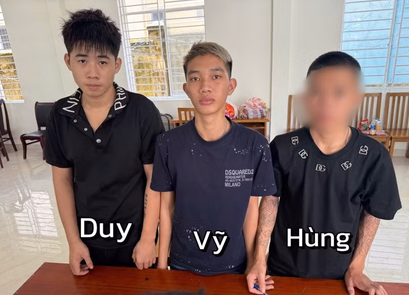 3 đối tượng thanh thiếu niên từ Quảng Trị vào Đà Nẵng trộm két sắt, tủ tiền đã bị bắt. Ảnh: CACC