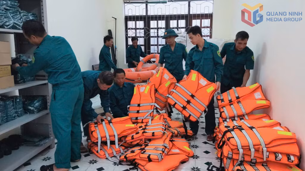 Các trang thiết bị ứng phó bão đã sẵn sàng.
