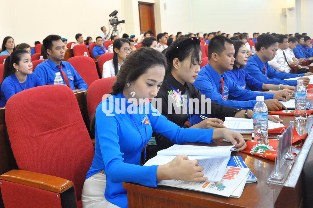 Các đại biểu nghiên cứu văn kiện Đại hội.