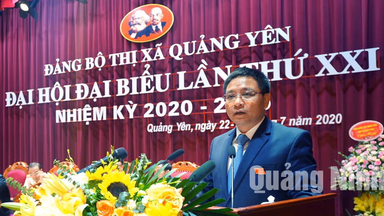 Đồng chí Nguyễn Văn Thắng, Phó Bí thư Tỉnh ủy, Chủ tịch UBND tỉnh phát biểu chỉ đạo tại đại hội (7-2020). Ảnh: Nguyễn Thanh