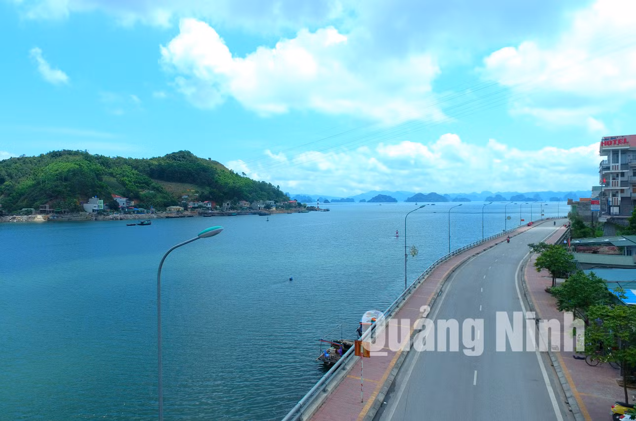 Đường bao biển chạy từ Cửa Ông ra cầu Vân Đồn (4-2017). Ảnh: Khánh Giang