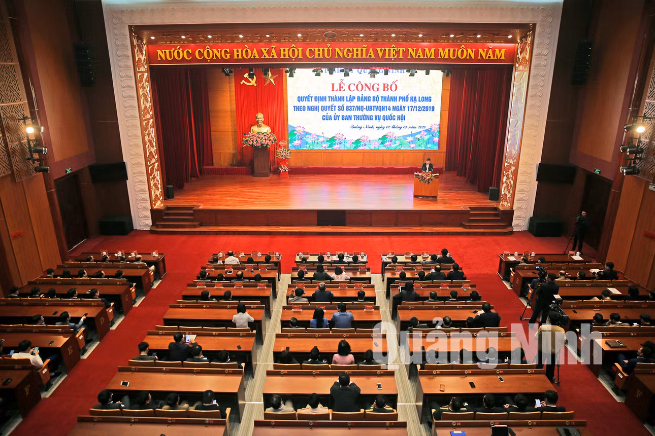 Quang cảnh lễ công bố (2-1-2020). Ảnh: Khánh Giang