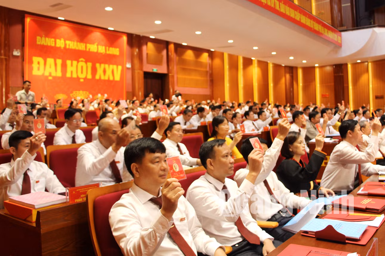 Các đại biểu thông qua báo cáo thẩm tra tư cách đại biểu (7-2020). Ảnh: Thu Chung
