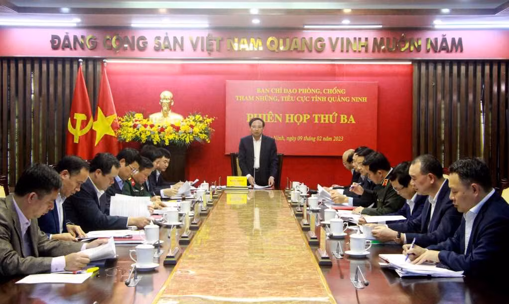 Ban Chỉ đạo phòng, chống tham nhũng, tiêu cực tỉnh Quảng Ninh họp phiên họp thứ ba ngày 09/2/2023.