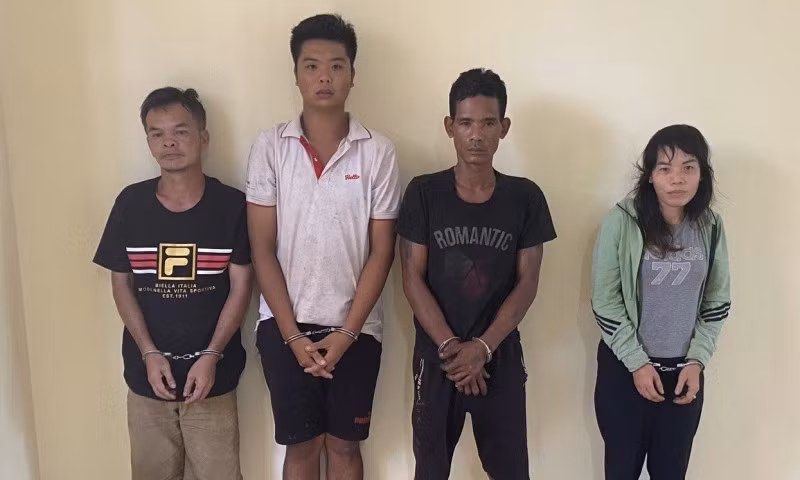 Các đối tượng bị bắt giữ.