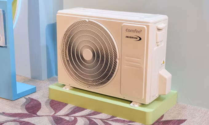 Dàn nóng một mẫu điều hòa Inverter đạt 5 sao theo tiêu chuẩn mới TCVN 7830:2021. Ảnh: Tuấn Hưng