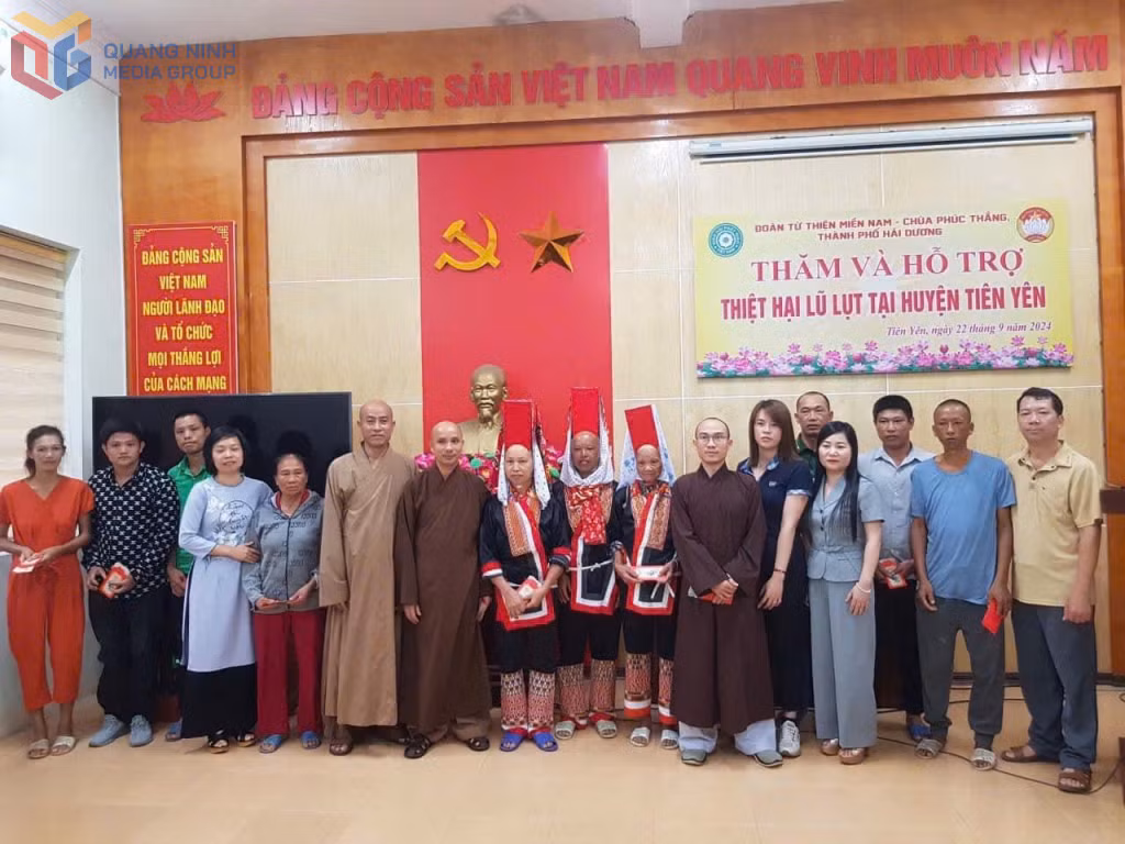 MTTQ huyện Tiên Yên kêu gọi các nhà hảo tâm hỗ trợ người dân trong đợt bão số 3 (Yagi) tháng 9/2024.