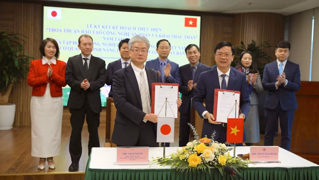  Ngày 25/2/2025, TKV và JOGMEC (Nhật Bản) đã ký thỏa thuận đào tạo công nghệ an toàn và khai thác than năm 2025. Ảnh: TKV cung cấp