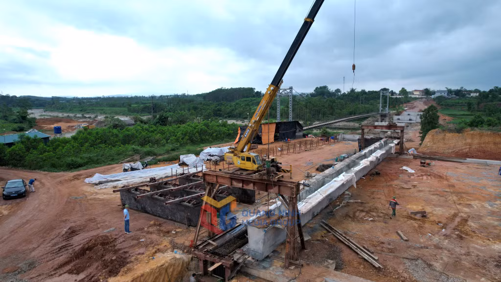 Dự án cầu Quảng Lợi, xã Quảng Tân, huyện Đầm Hà được đẩy nhanh tiến độ đảm bảo khối lượng vốn tạm ứng