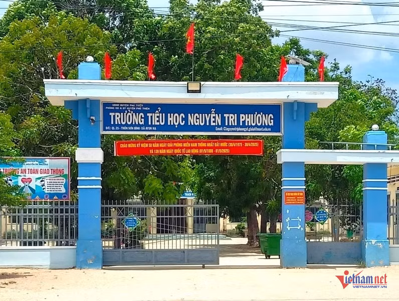 Trường Tiểu học Nguyễn Tri Phương, nơi giáo viên Lộc Quang Lý công tác. Ảnh: Trần Hoàn