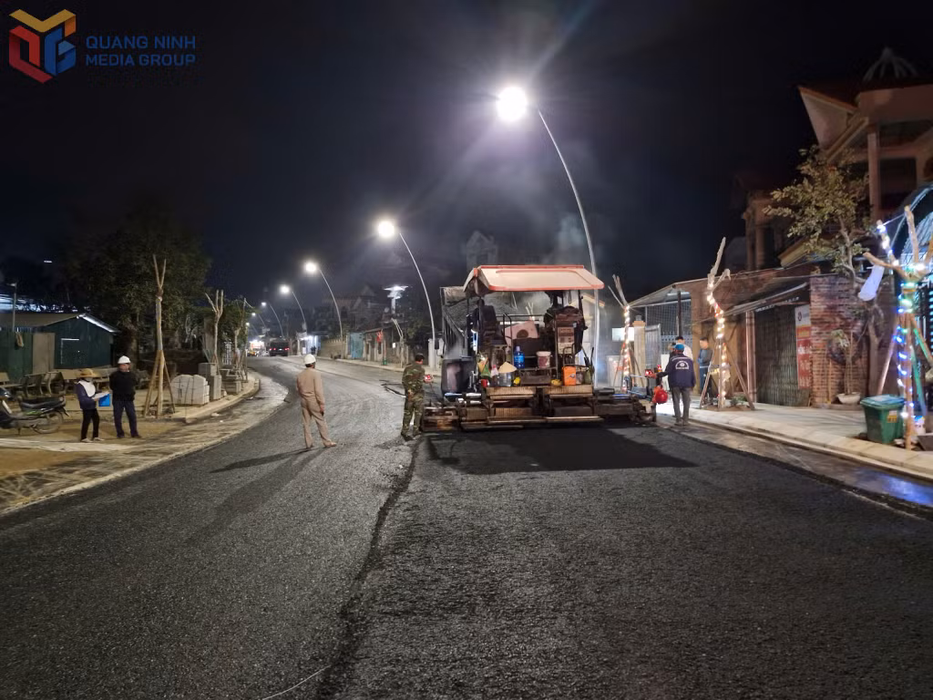 Dự án chỉnh trang phố Thanh Sơn, phố Hoàng Quốc Việt đang gấp rút đẩy nhanh tiến độ.