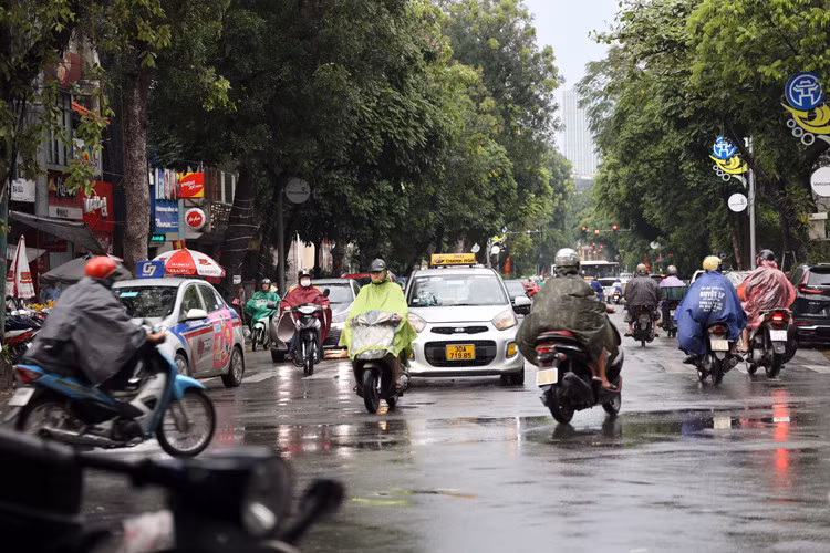 Không khí lạnh gây mưa vừa, có nơi mưa to tại khu vực Bắc Bộ.