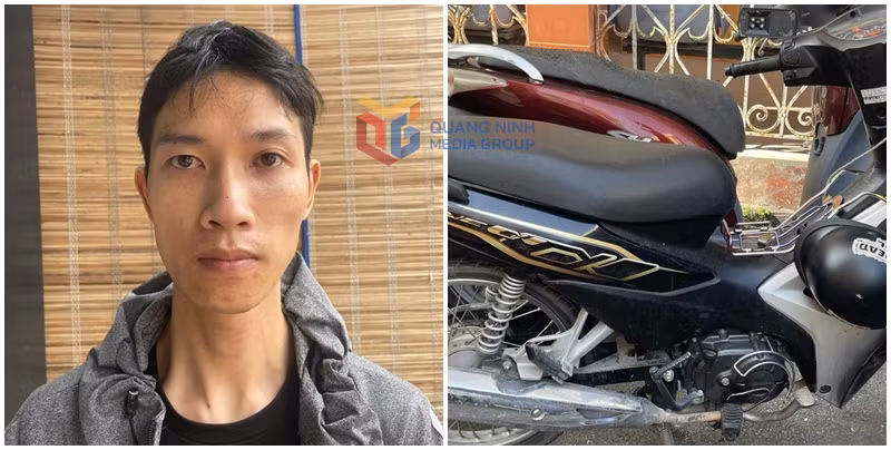 Đối tượng Nguyễn Quang Quyền và tang vật vụ án.