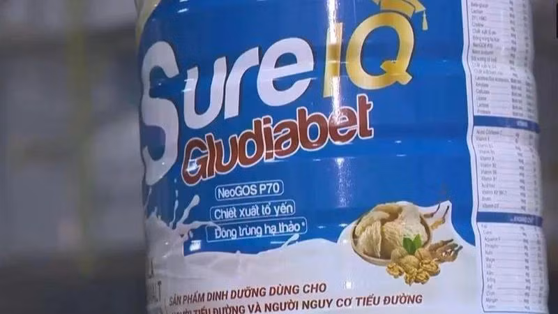 Một nhãn hiệu sữa bột giả do Công ty Cổ phần Dược quốc tế Rance Pharma sản xuất. (Nguồn: VTV)