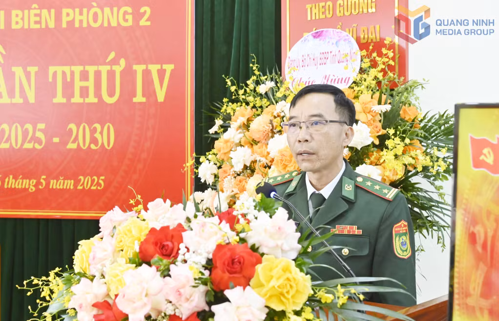 Thượng tá Đặng Minh Đức, Phó Chỉ huy trưởng BĐBP tỉnh chỉ đạo Đại hội