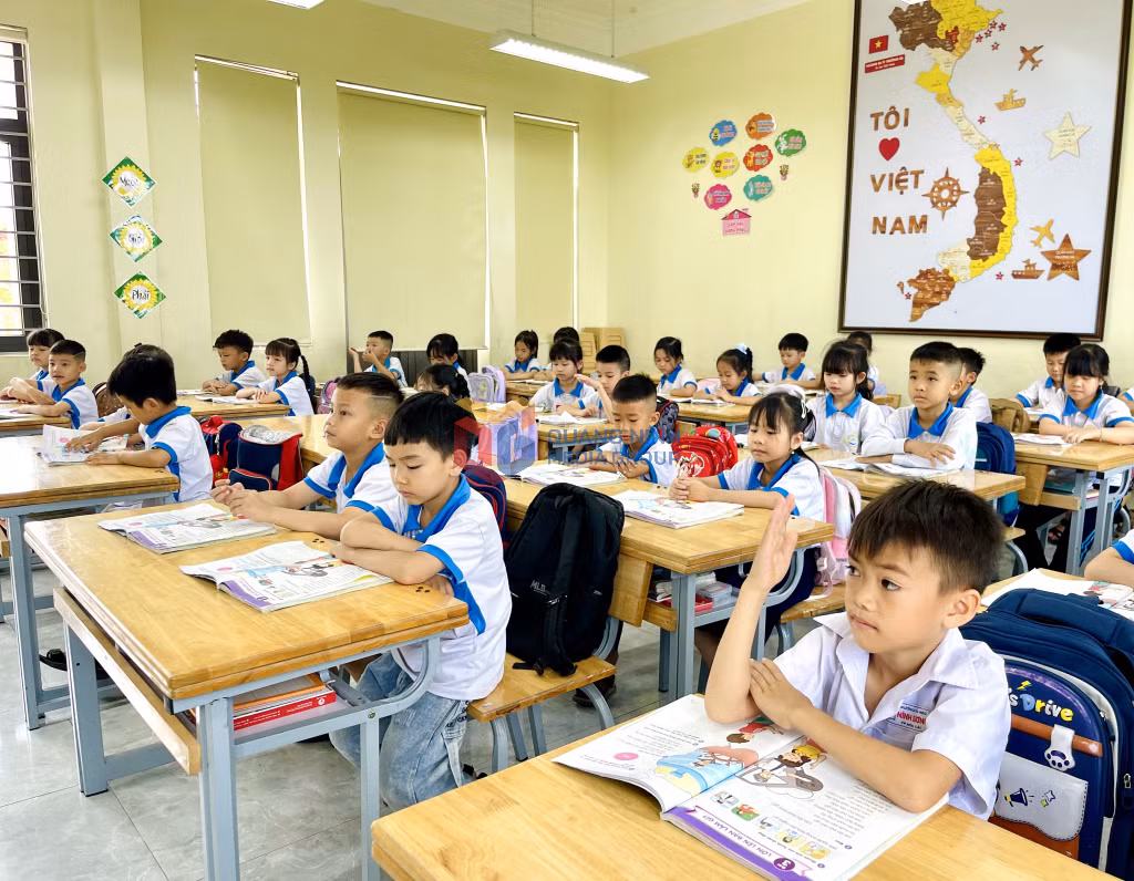 Một tiết học tiếng việt của học sinh lớp 1A3, Trường Tiểu học Móng Cái 2 (phường Móng Cái 2).