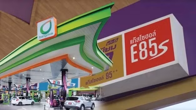 Xăng E85 bắt đầu được phổ biến tại Thái Lan. Ảnh: Bangchak.