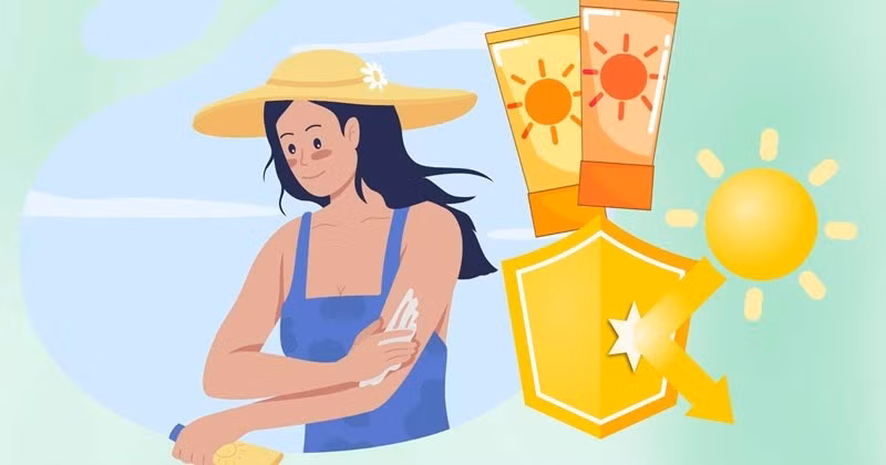 Ánh nắng gay gắt chứa lượng tia UV rất cao, hãy lựa chọn kem chống nắng có chỉ số SPF từ 30 trở lên. Ảnh minh họa