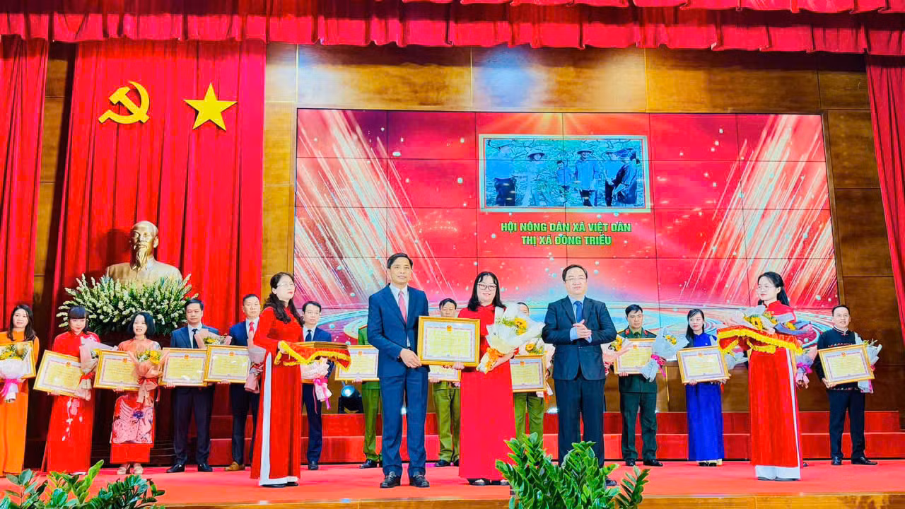 Hội Nông dân xã Việt Dân (TP Đông Triều) đón nhận Bằng khen của Chủ tịch UBND tỉnh trong thực hiện phong trào thi đua 