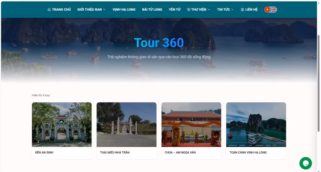 Du khách có thể hình dung trước về không gian di sản qua các tour trải nghiệm 360 độ.