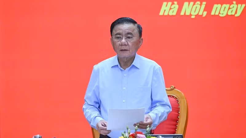 Đồng chí Trần Cẩm Tú, Ủy viên Bộ Chính trị, Thường trực Ban Bí thư. (Ảnh: THỦY NGUYÊN)