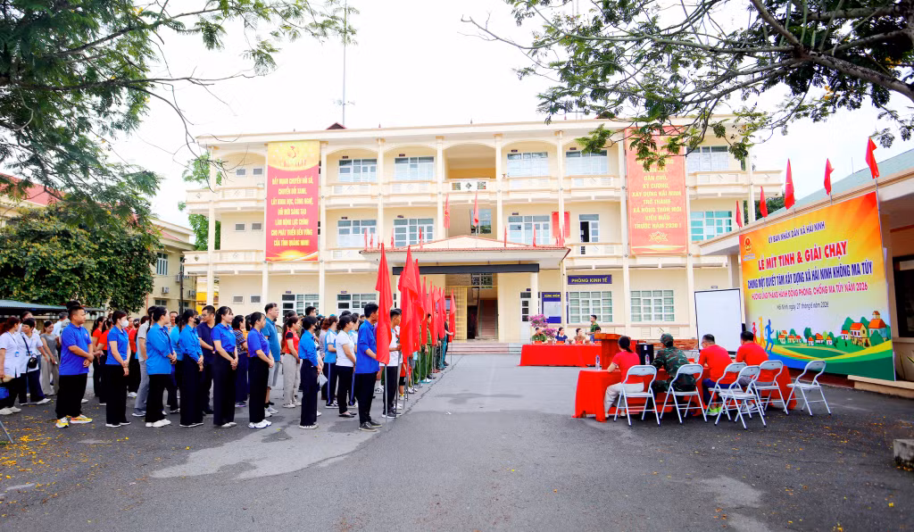 Xã Hải Ninh tổ chức tham gia Lễ mít tinh trực tuyến toàn quốc hưởng ứng Tháng hành động phòng, chống ma túy năm 2026.