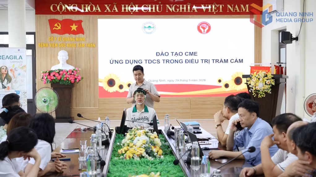 Bệnh viện Sức khỏe tâm thần Quảng Ninh phối hợp với các đơn vị tổ chức chương trình đào tạo “Ứng dụng kỹ thuật kích thích dòng điện một chiều xuyên sọ trong điều trị rối loạn trầm cảm” năm 2026.