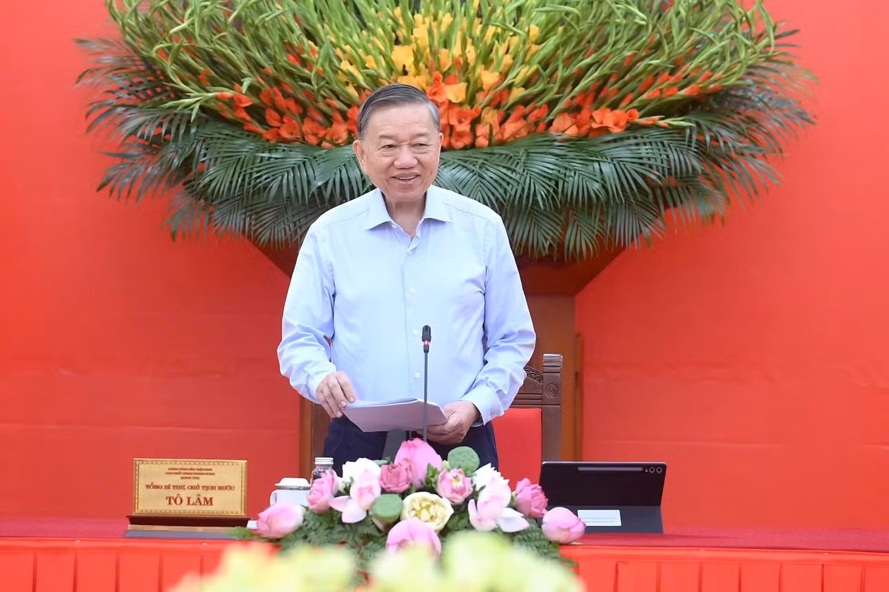 Tổng Bí thư, Chủ tịch nước Tô Lâm phát biểu tại Phiên họp thứ nhất của Ban Chỉ đạo Trung ương về đối ngoại và hội nhập quốc tế. (Ảnh: ĐĂNG KHOA)