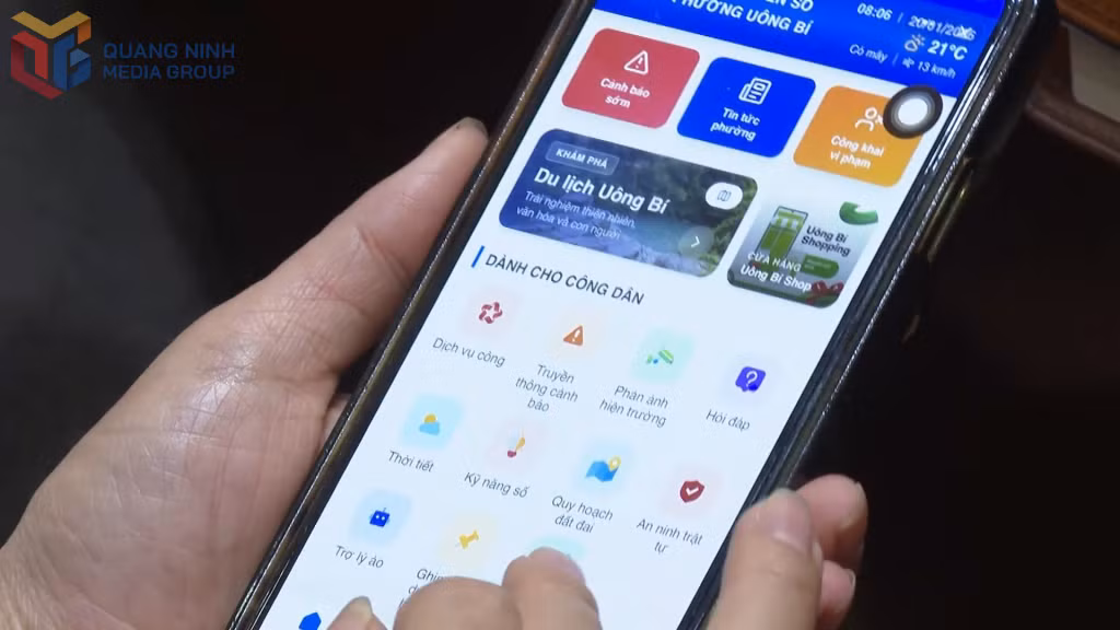 Ứng dụng Zalo Mini App Uông Bí S người dân gửi phản ánh hiện trường đến chính quyền một cách nhanh chóng, thuận tiện.