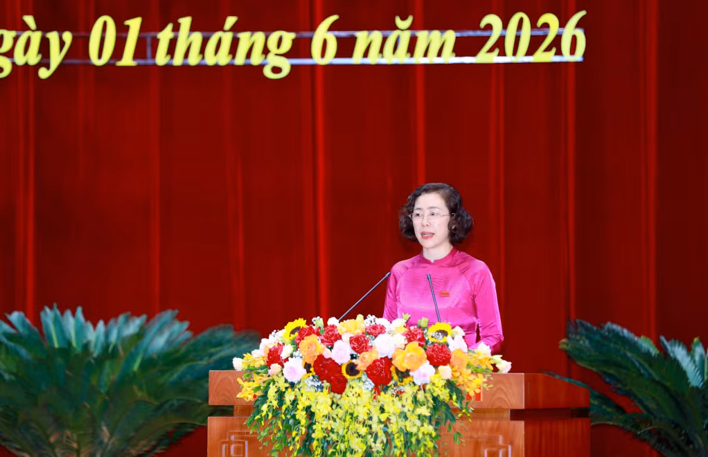 Giám đốc Sở Nội vụ trình bày tóm tắt tờ trình, dự thảo Nghị quyết tại kỳ họp.