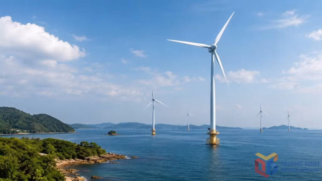 Nhà máy điện gió Quảng Ninh 4 có công suất thiết kế 50MW, tổng vốn đầu tư trên 2.364 tỷ đồng. Ảnh minh họa