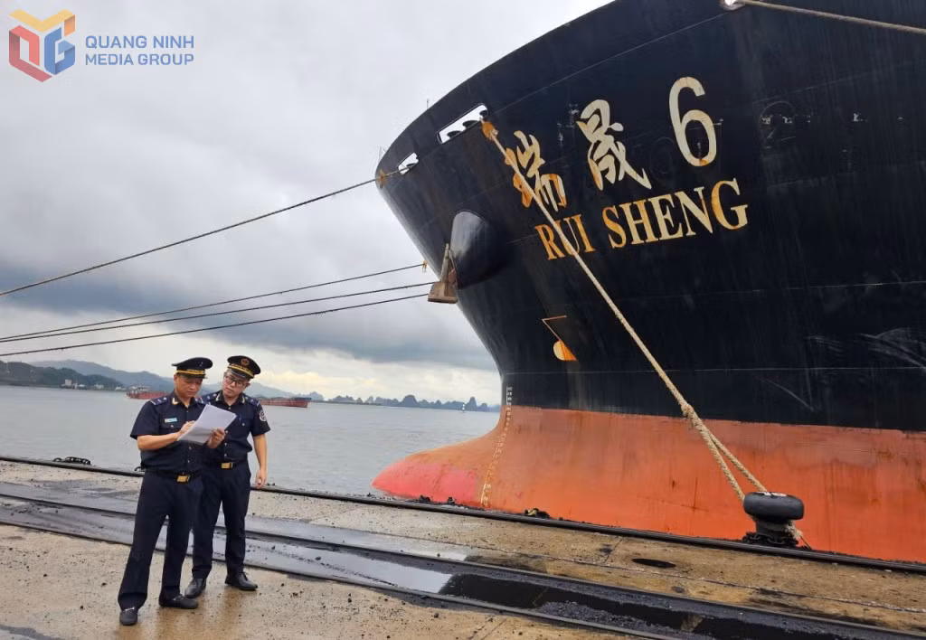 Hoạt động nghiệp vụ của công chức Hải quan cửa khẩu cảng Cẩm Phả (Chi cục Hải quan khu vực VIII).