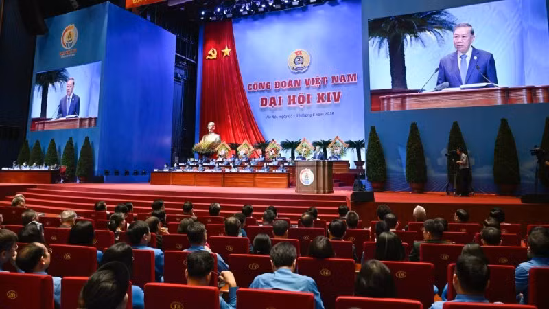 Khai mạc trọng thể Đại hội Công đoàn Việt Nam lần thứ XIV.