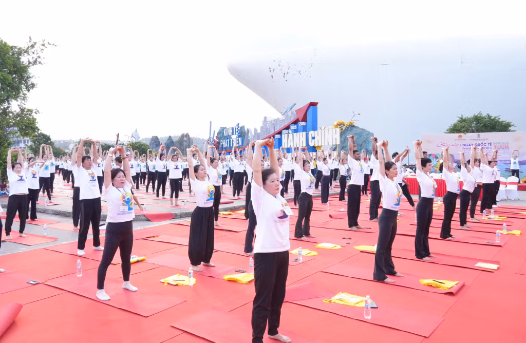 Đông đảo các HLV, giáo viên, các yogi hào hứng tập luyện các giao thức yoga truyền thống dưới sự hướng dẫn cụ thể của các chuyên gia từ Ấn Độ.
