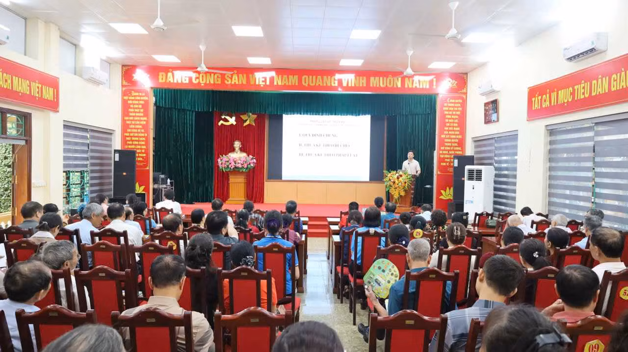 Phường Vàng Danh tổ chức hội nghị tuyên truyền phổ biến pháp luật năm 2026. Ảnh: Mai Hương (CTV)