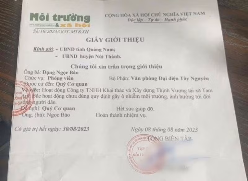 Đối tượng giả danh phóng viên Đặng Ngọc Bảo bị bắt về tội “Cưỡng đoạt tài sản“. Ảnh CACC