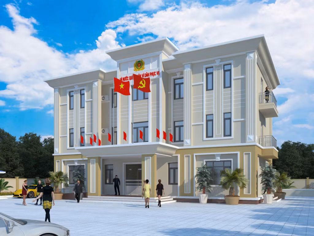 Phối cảnh Trụ sở công an xã Sơn Dương.
